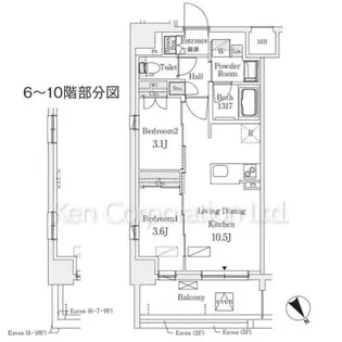 エル・セレーノ横浜【7階】の間取り