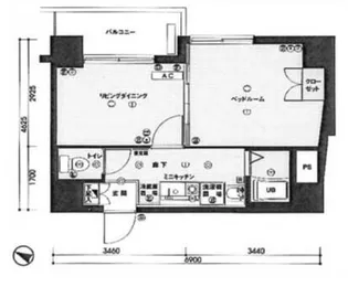 エスコート代田橋【8階】の間取り