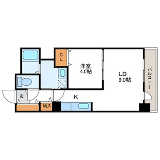 ブランノワールN13.exe【9階】の間取り