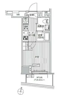 コスモグランス南品川【5階】の間取り