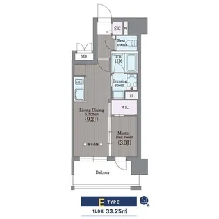 ラクレイス平尾山荘通り【9階】の間取り