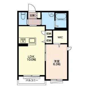 アルバーロあざみ野【1階】の間取り