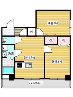 クラシック牡丹山【4階】の間取り
