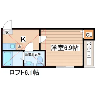 ベアーレ南仙台【1階】の間取り