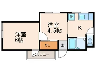 エクセル古門前【5階】の間取り