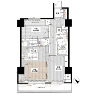 グローリオタワー巣鴨【1階】の間取り