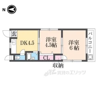 サンハイツ伊丹【3階】の間取り