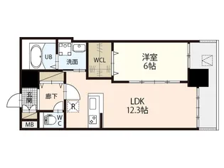 Albero Grande 城北【7階】の間取り