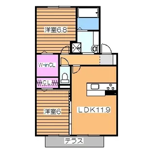 アヴァンセ和泉中央A【1階】の間取り