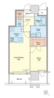 RJRプレシア天神サウス【6階】の間取り