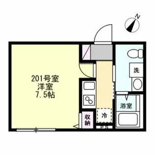 ベイルームプレミア湘南台【2階】の間取り