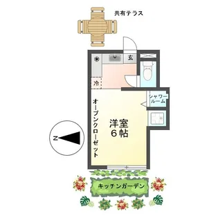 恵明荘【2階】の間取り