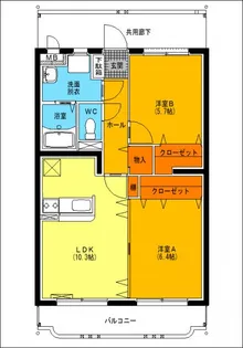 ユーミー杉田【1階】の間取り
