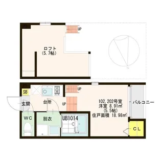 Growth御幣島【1階】の間取り