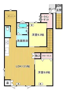 グレースR2【2階】の間取り