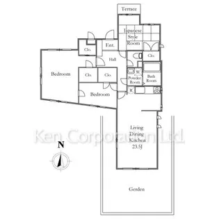 グランエクレール松原【1階】の間取り