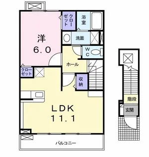 クラウン【2階】の間取り
