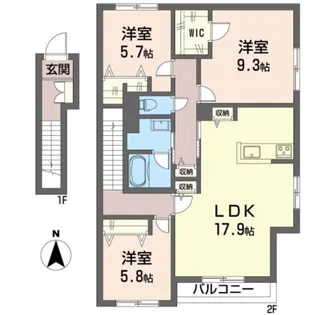 ポルタフォルトゥーナの間取り