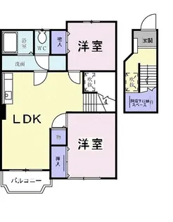 ラフィネ・エクセランI【2階】の間取り