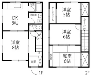 長田1丁目Mメゾネットの間取り