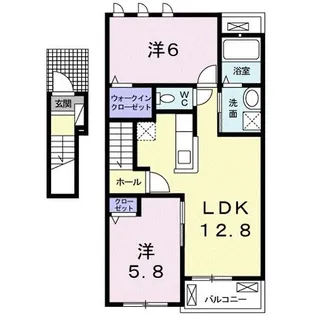ロジュマン シューベルブ【2階】の間取り