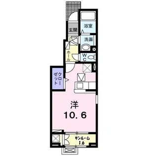 ルーエ西本成寺III【1階】の間取り