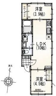 サンライズ成瀬A棟【1階】の間取り