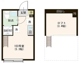 ハーモニーテラス戸越【1階】の間取り