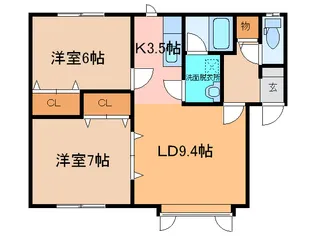 アペックスI【1階】の間取り