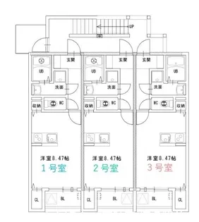 アドバンス香椎参道B棟【2階】の間取り