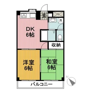 エルセレ岸谷【2階】の間取り