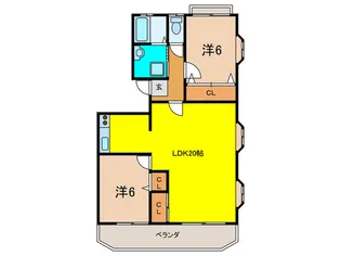 アンシャンテ川西の間取り