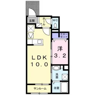 クラール東鳥生 A【1階】の間取り