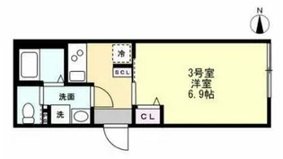 ベイルームハイム大和中央B【2階】の間取り