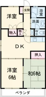 マンション友親【4階】の間取り