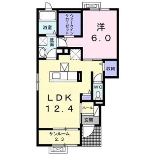 トレフル K【1階】の間取り