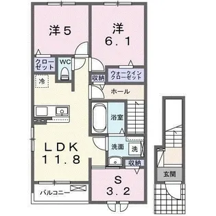 グランメゾンIII【2階】の間取り
