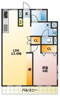 内田コーポ【3階】の間取り