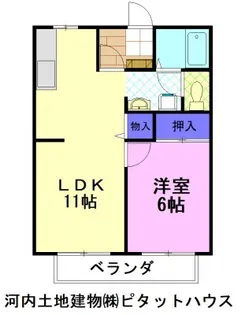 コーポ川西【1階】の間取り