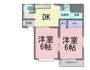内島ハイツ【1階】の間取り