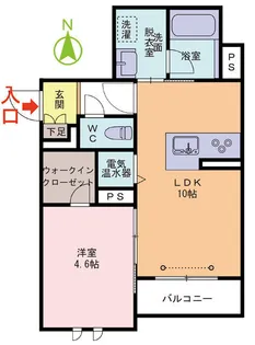 レフィアント高木【1階】の間取り