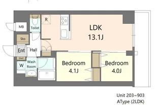 S-RESIDENCE王子enable【4階】の間取り