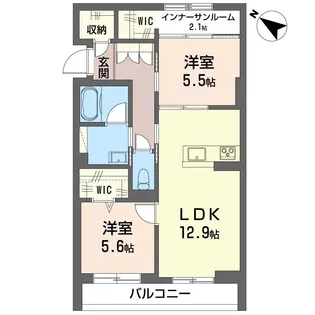 SHM ミア・カーサ ノルテ【2階】の間取り