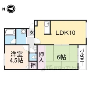 グランディアルネ伊丹【2階】の間取り