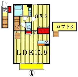 グリーンリーブス南流山【2階】の間取り
