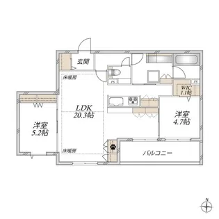 フォルス善福寺II【2階】の間取り