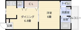 シエルブルーコーポ【2階】の間取り