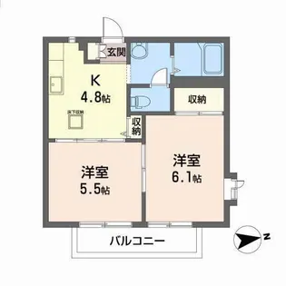 メゾン・オルム【1階】の間取り
