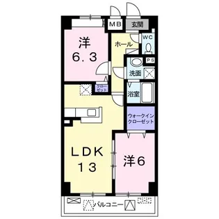 あかやま参番館【2階】の間取り