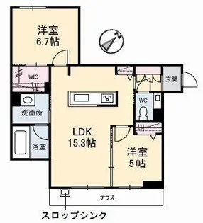 フィル(シャーメゾン・ホテルライク仕様)【1階】の間取り
